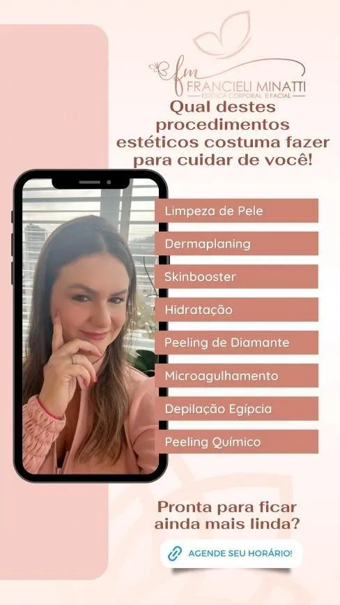 Material de divulgação de Francieli Minatti Estética