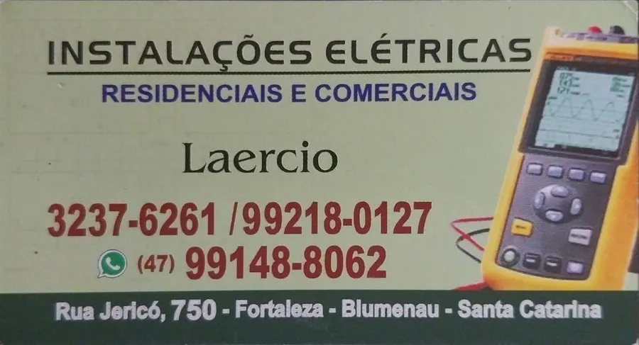 Material de divulgação de Laercio Instalações Elétricas